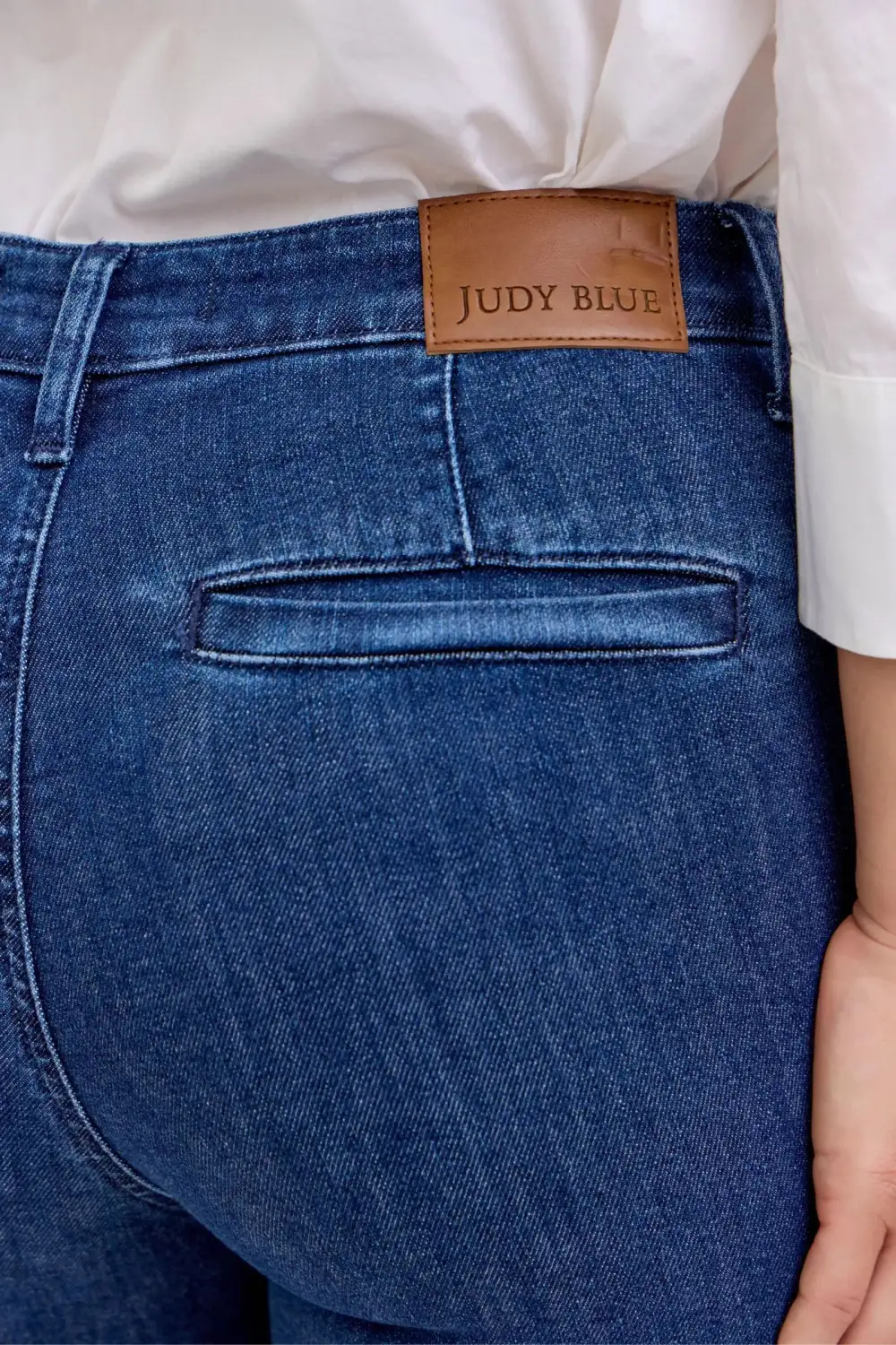 High Waist Flare Leg Pocketed Denim Jeans