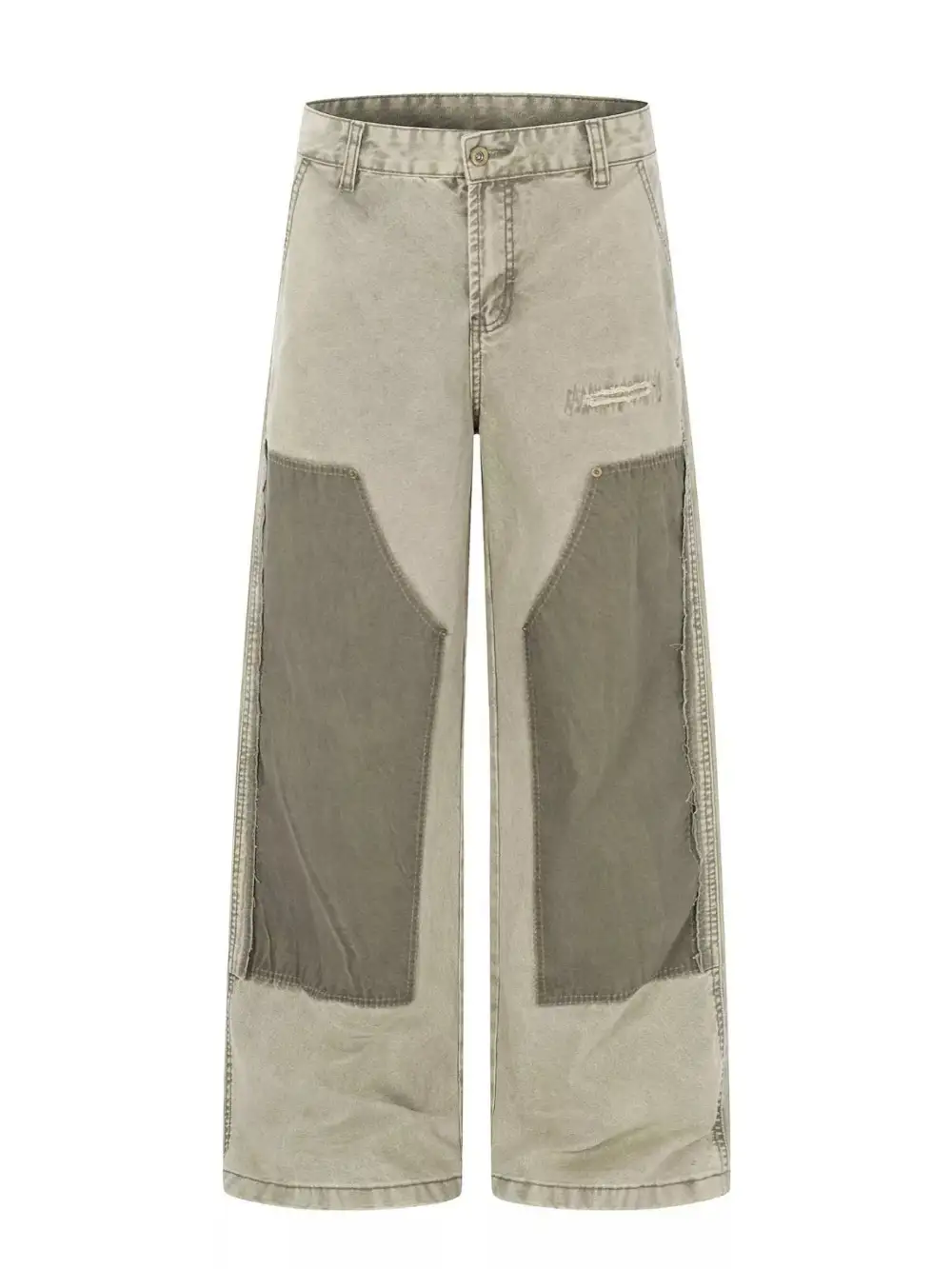Men's Patchwork Wide Leg Cargo Pants