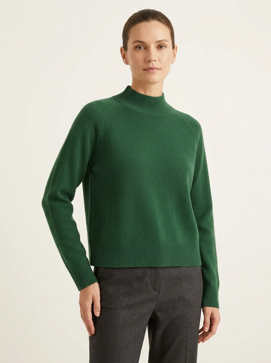 Women's Mock Neck Raglan Sweater
