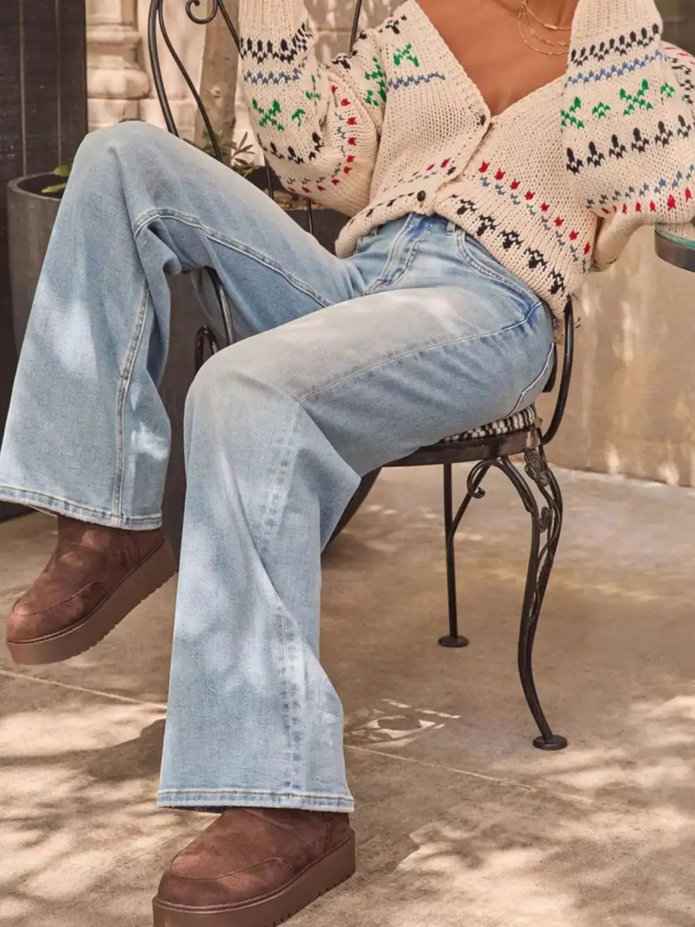 Washed Wide Leg Jeans Denim Pants For Women