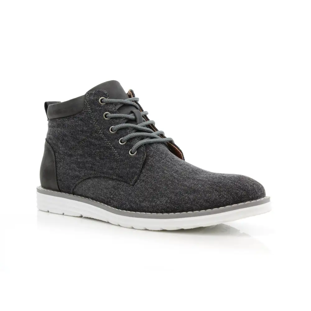 Modern Faux-Suede Suede Faux-Leather Chukka Boots