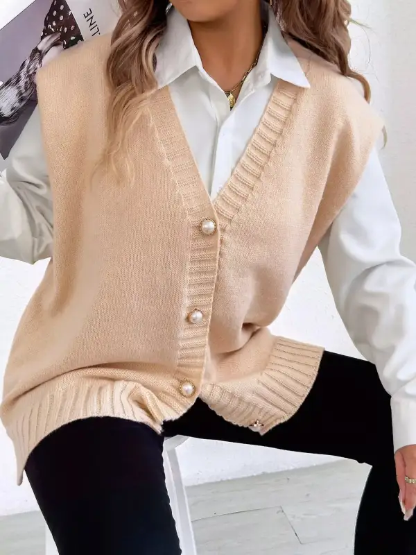 Button Down Button Up Sweater Vest