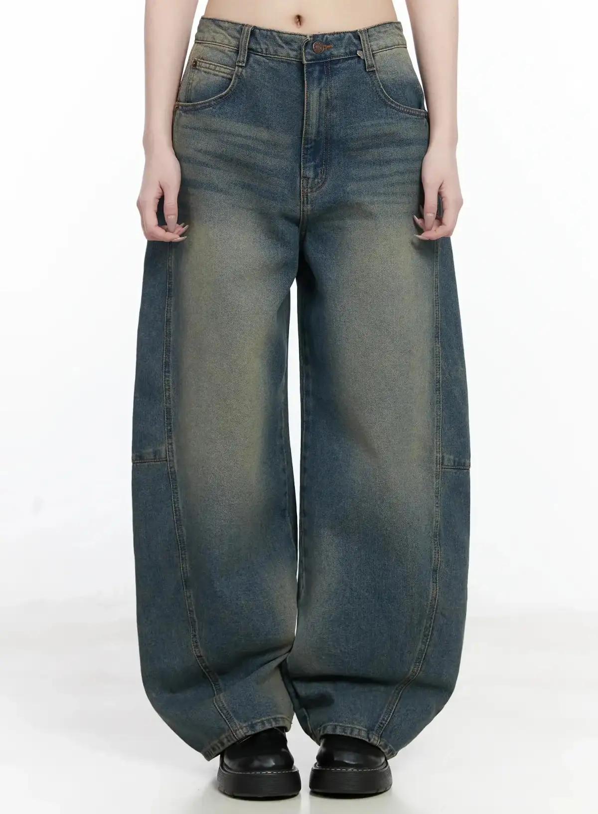 Wide-Fit Vintage Wide Leg Jeans