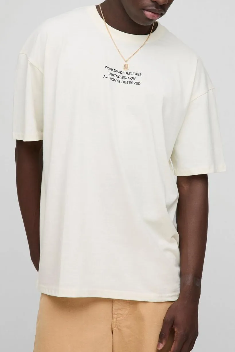Oversized Crew Neck T-Shirt Ecru