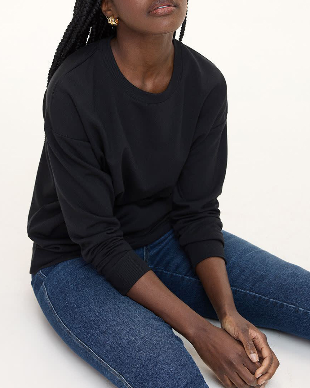 Long-Sleeve Crew-Neck Sweatshirt