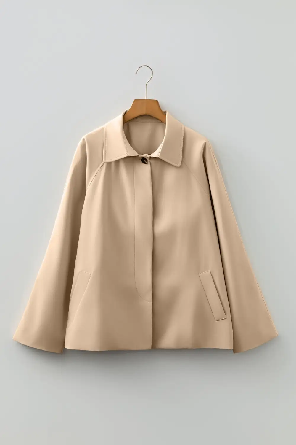 Women's Plaid Liner Patchwork Single Breasted Trench Coat