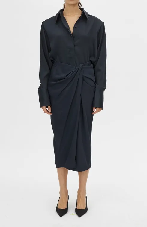 French Navy Soft Collar Shirt