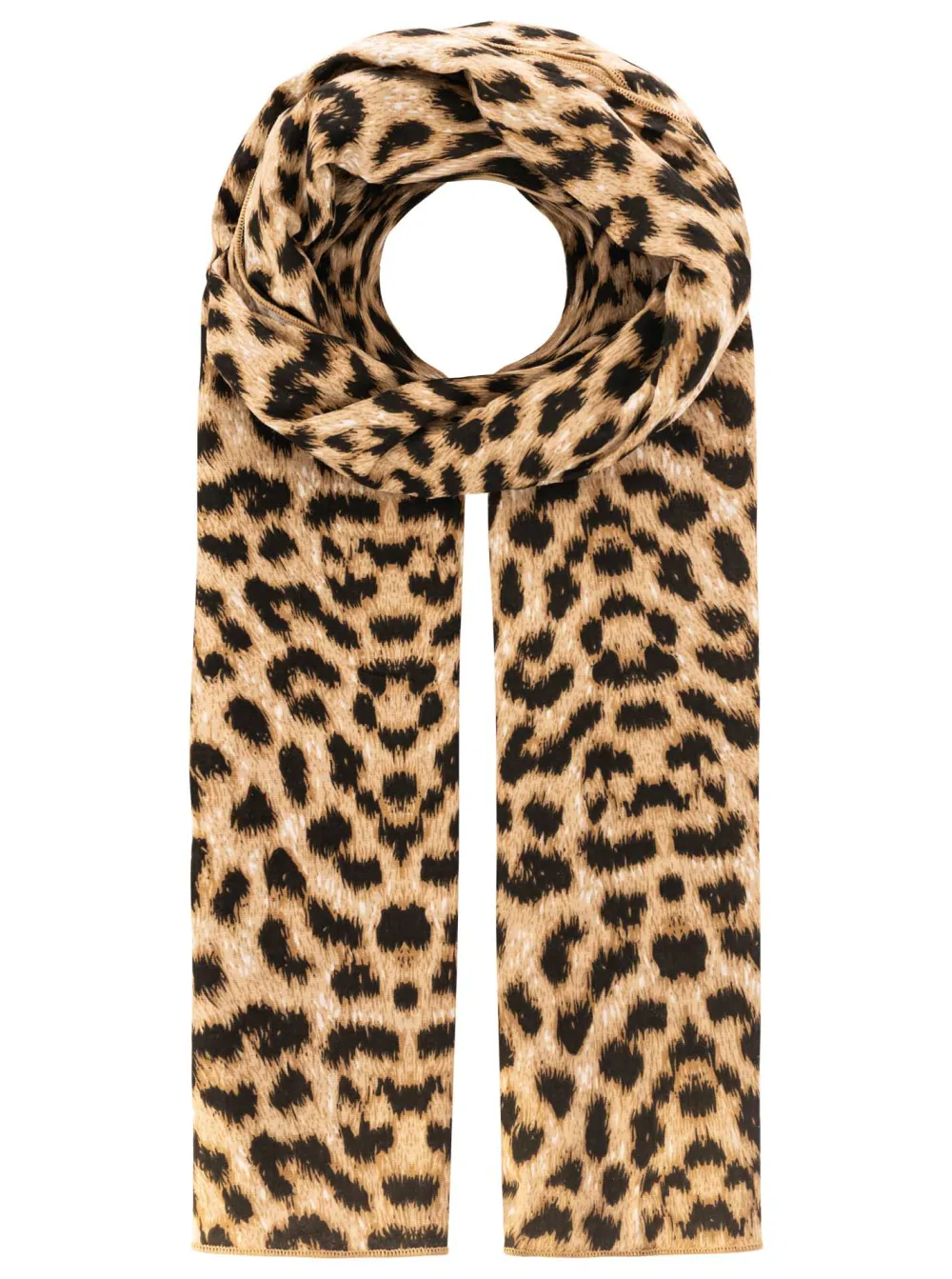 Classic Textured Cotton Wool Leopard Pattern Fashion Scarf