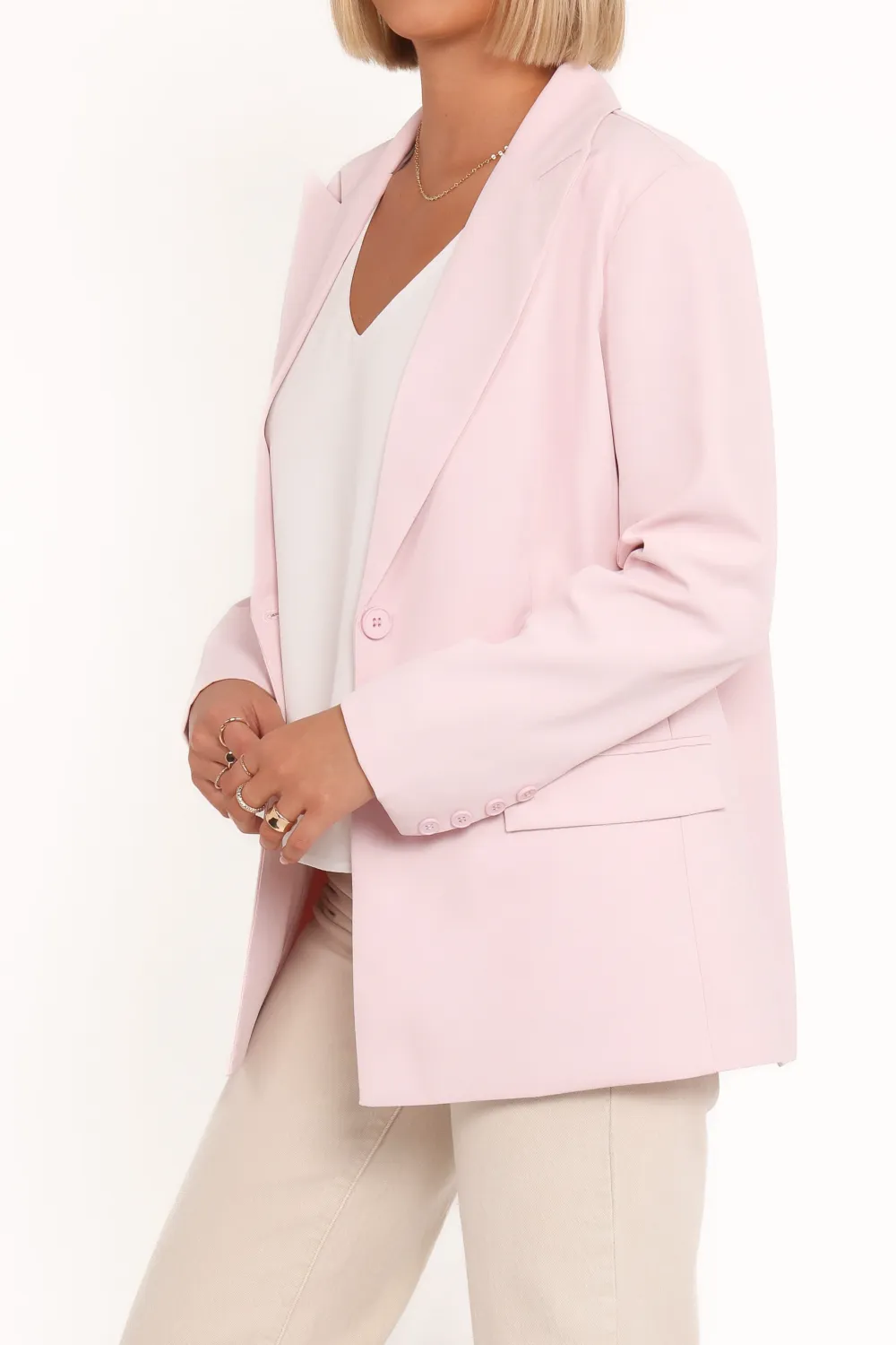 Notched Collar Blazer