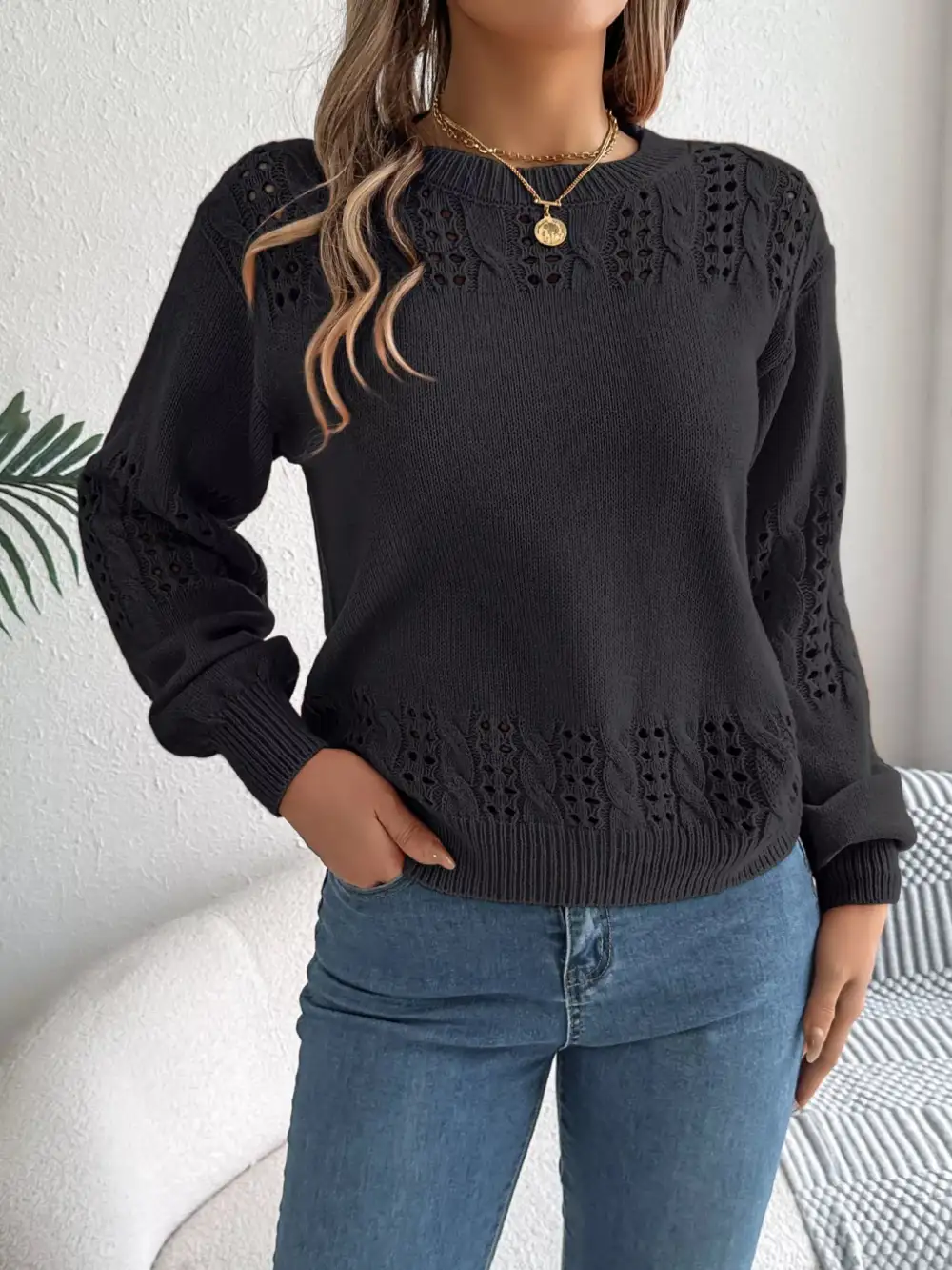 Essential Long Sleeve Everyday Sweater