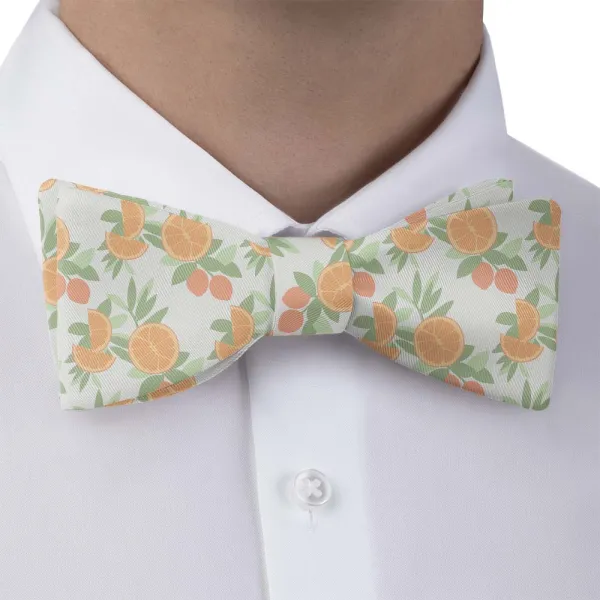 Citrus Blossom Floral Motif Bow Tie