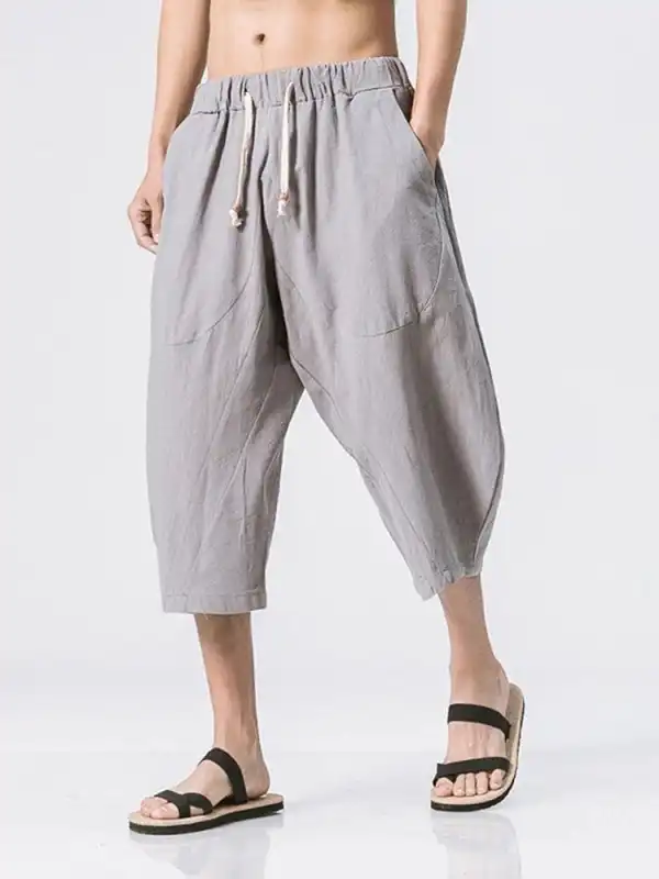Cropped-Length Woven Shorts