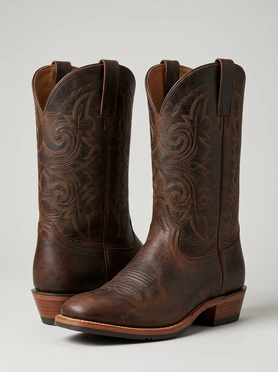 Country Road Embroidered Ranchwear Edit Unisex Western Cowboy Boots