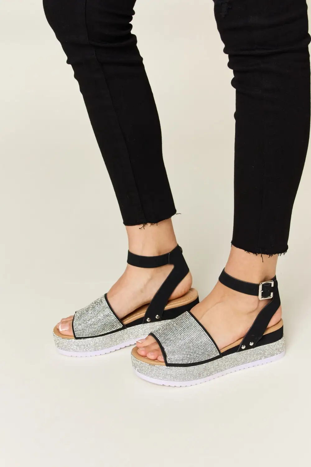 Wedge Rhinestone Sandals