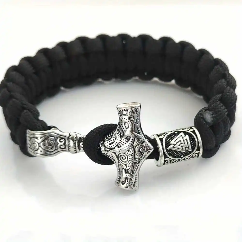 Men's Classic Thor Hammer Braided Bracelet