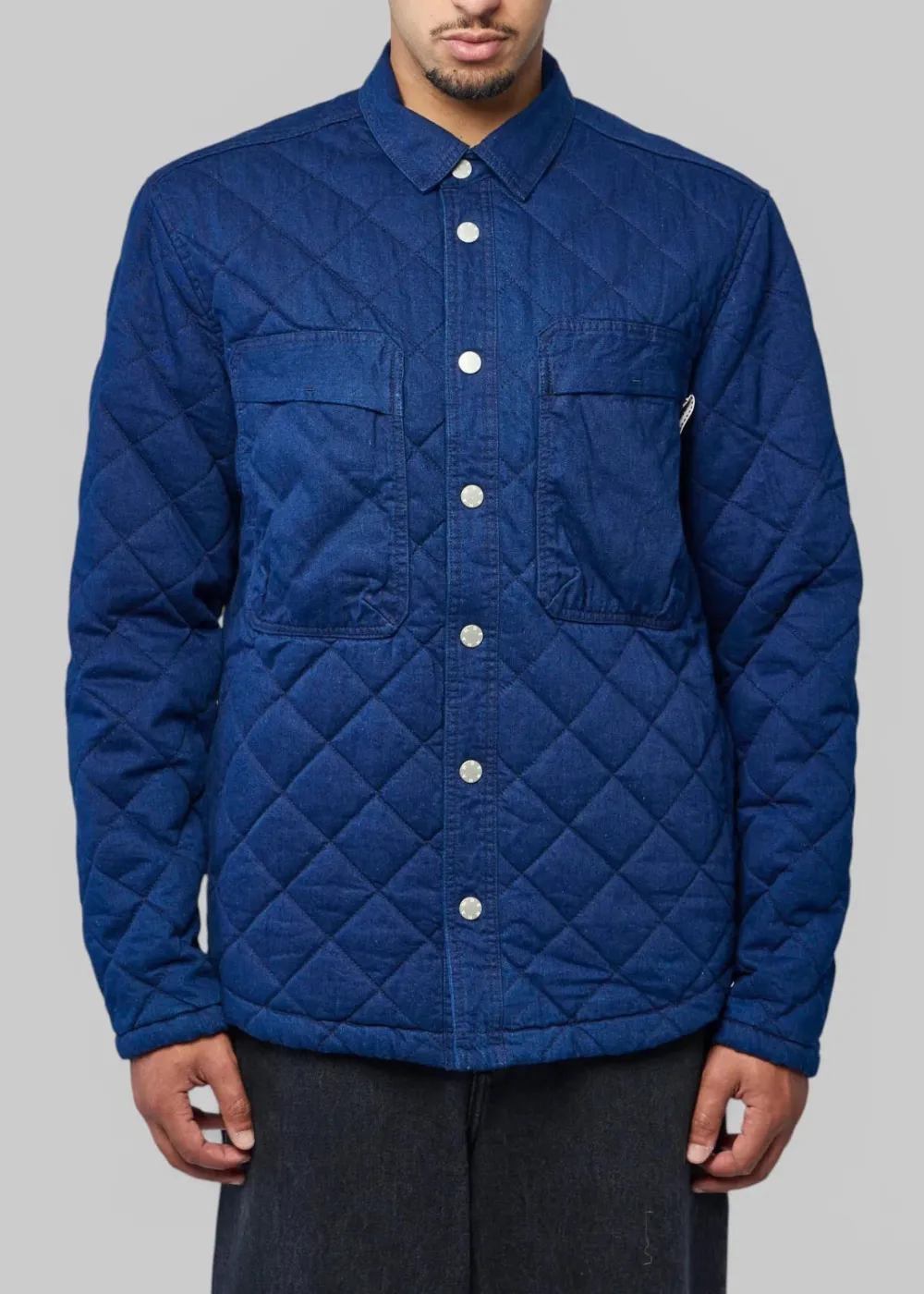 Quilted Denim Shirt Jacket