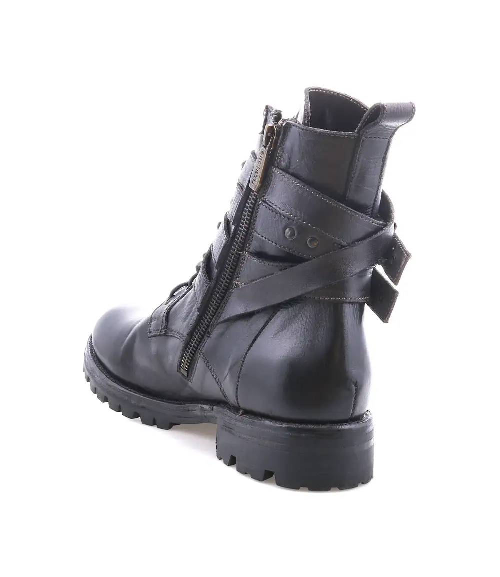 Side-Zip Lace-Up Combat Boots