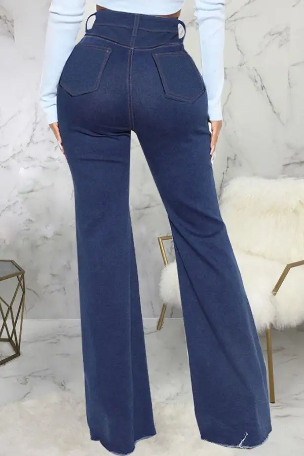 Patchwork Flared Jeans