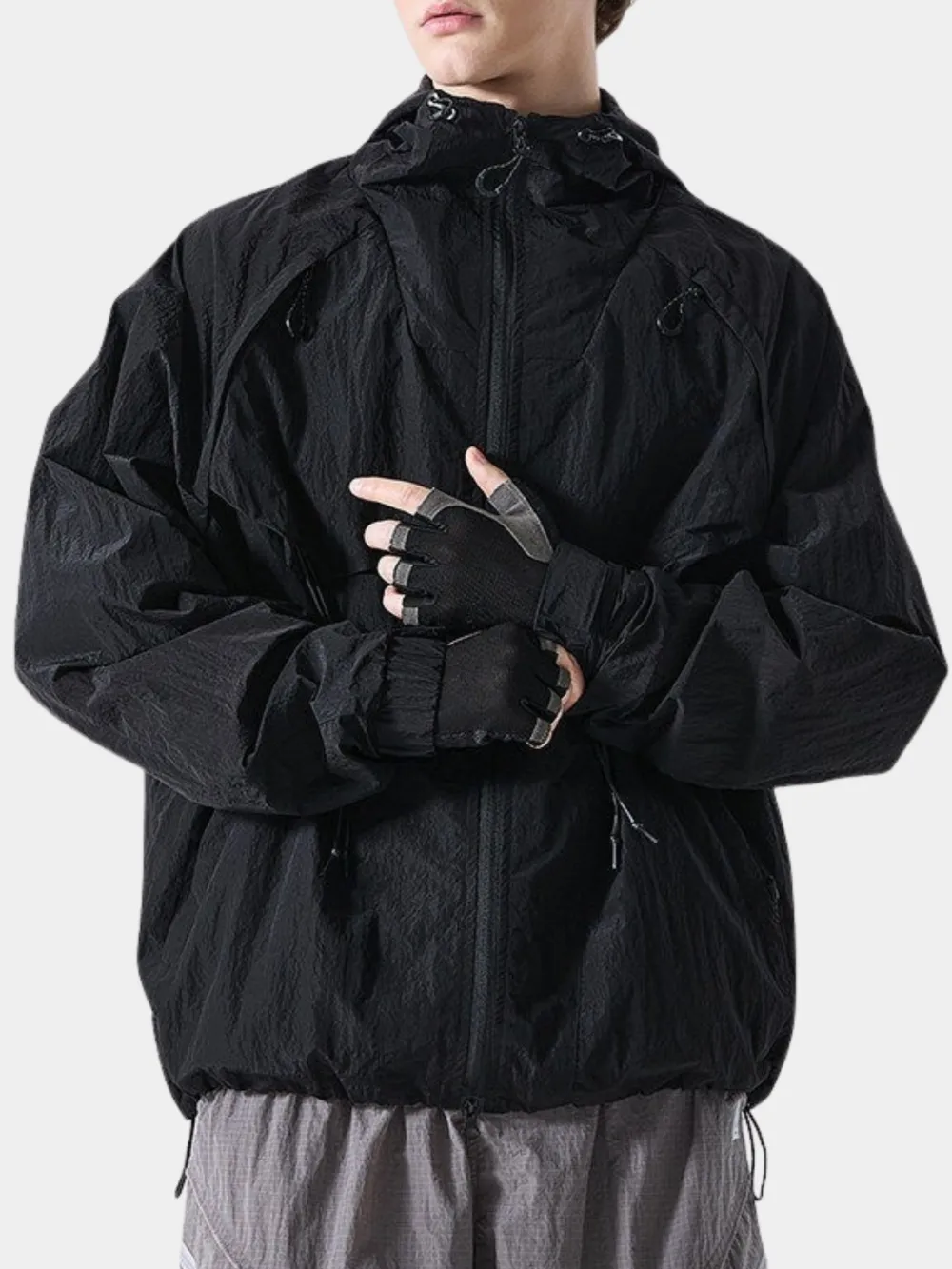 Water Repellent Lightweight Adjustable Softshell Outdoor Jacket
