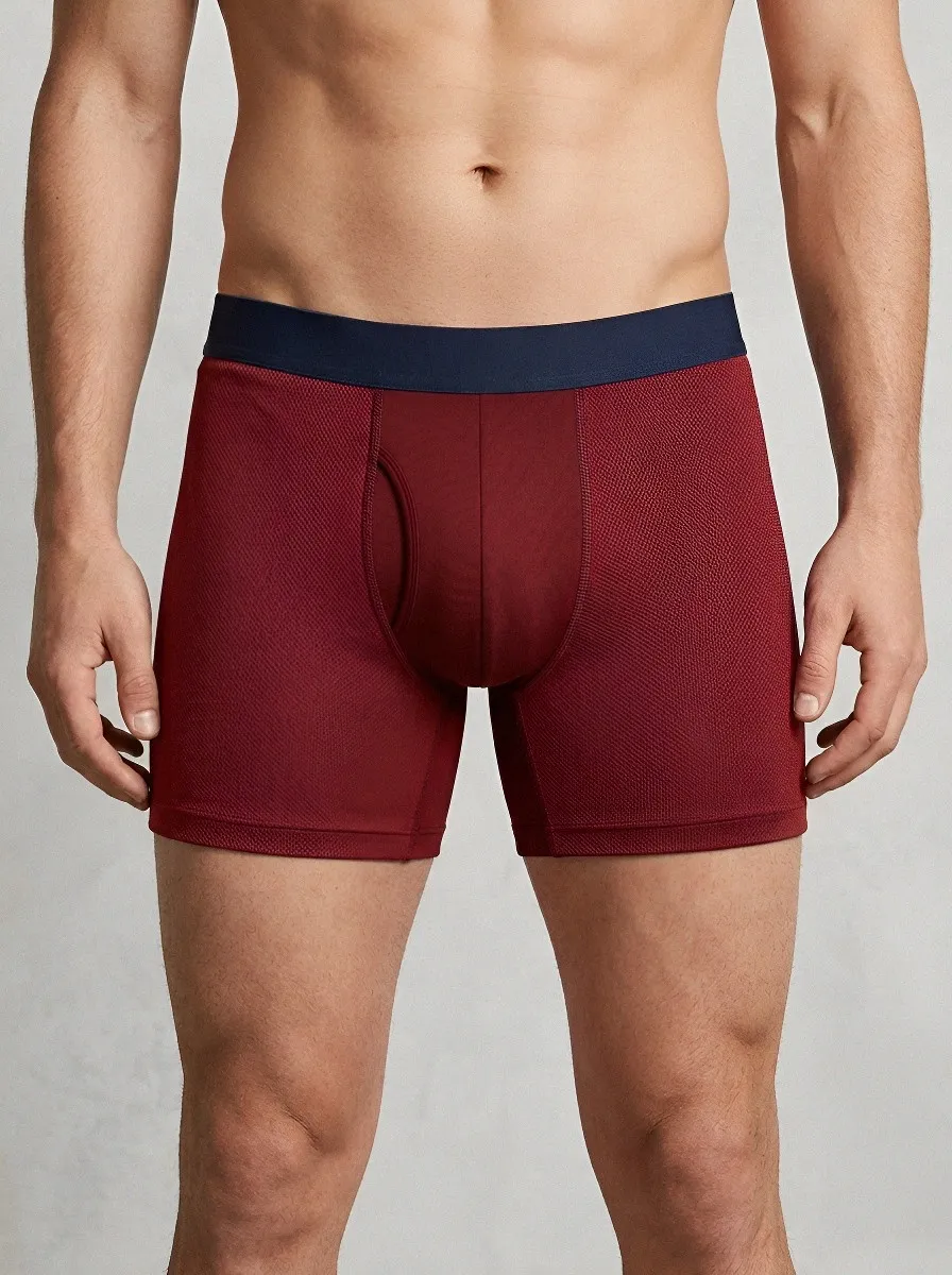 Men's Charcoal Contrast Panel Boxer Briefs