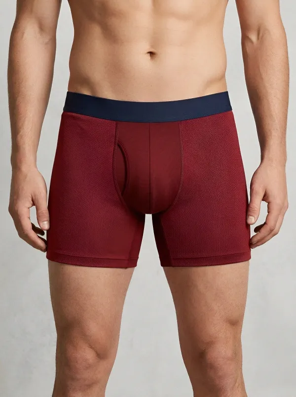 Men's Charcoal Contrast Panel Boxer Briefs