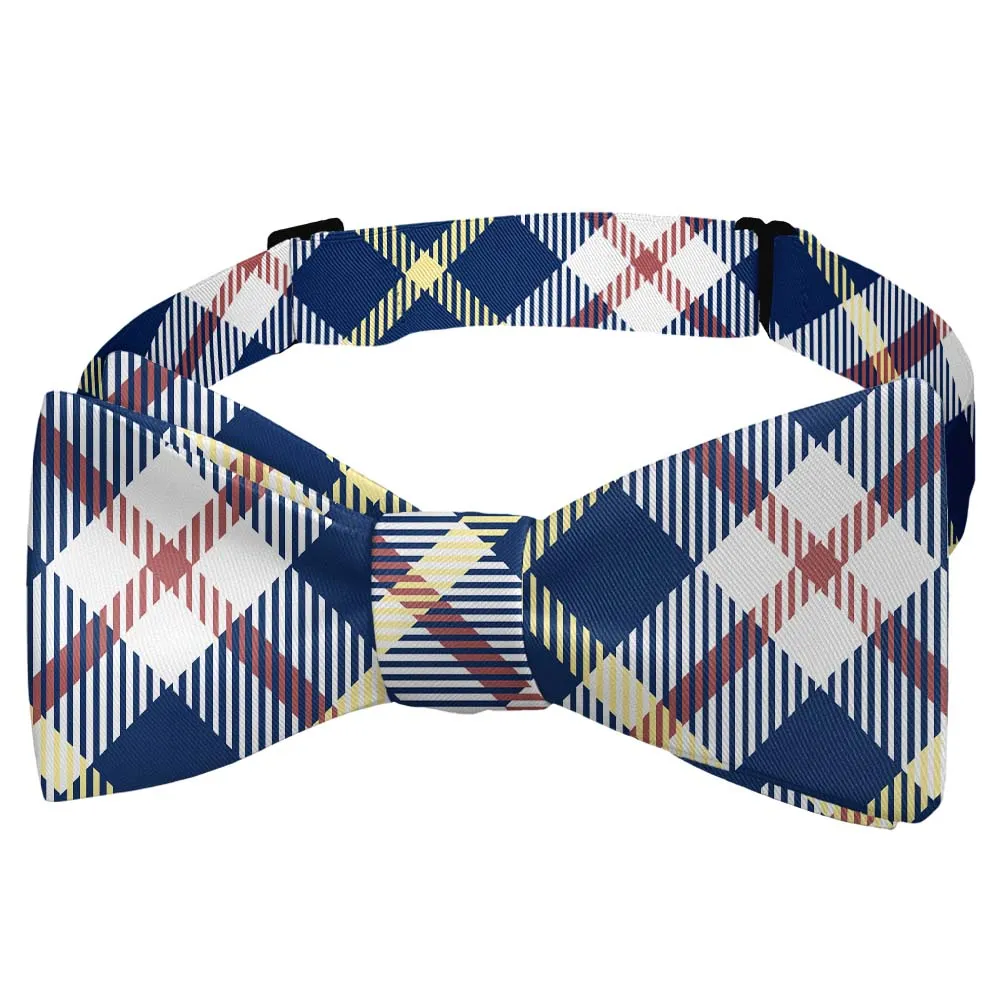 Shaun Plaid Motif Bow Tie