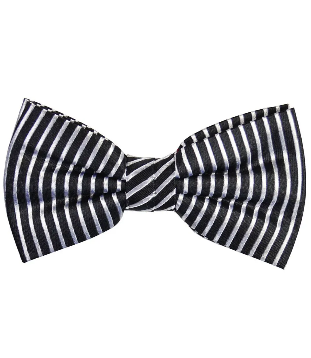 Cultivated Striped Silk Bow Tie