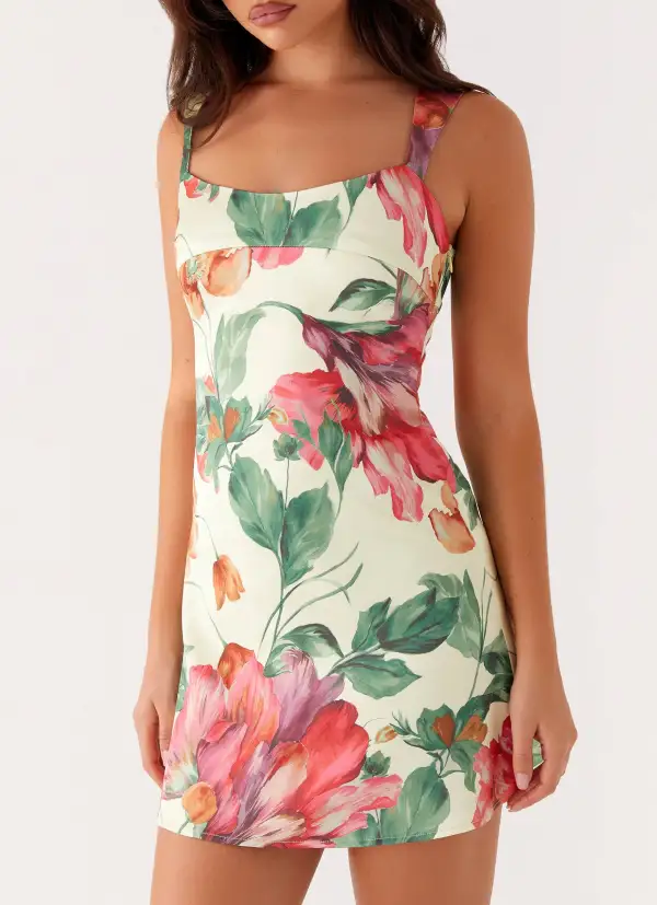 Refined Satin Mini Dress