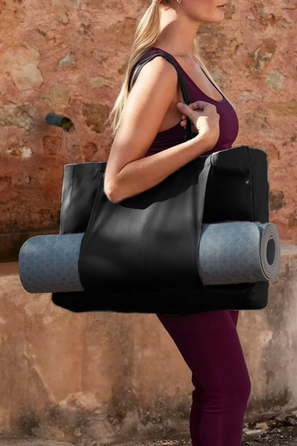 Canvas Yoga Mat Tote Bag
