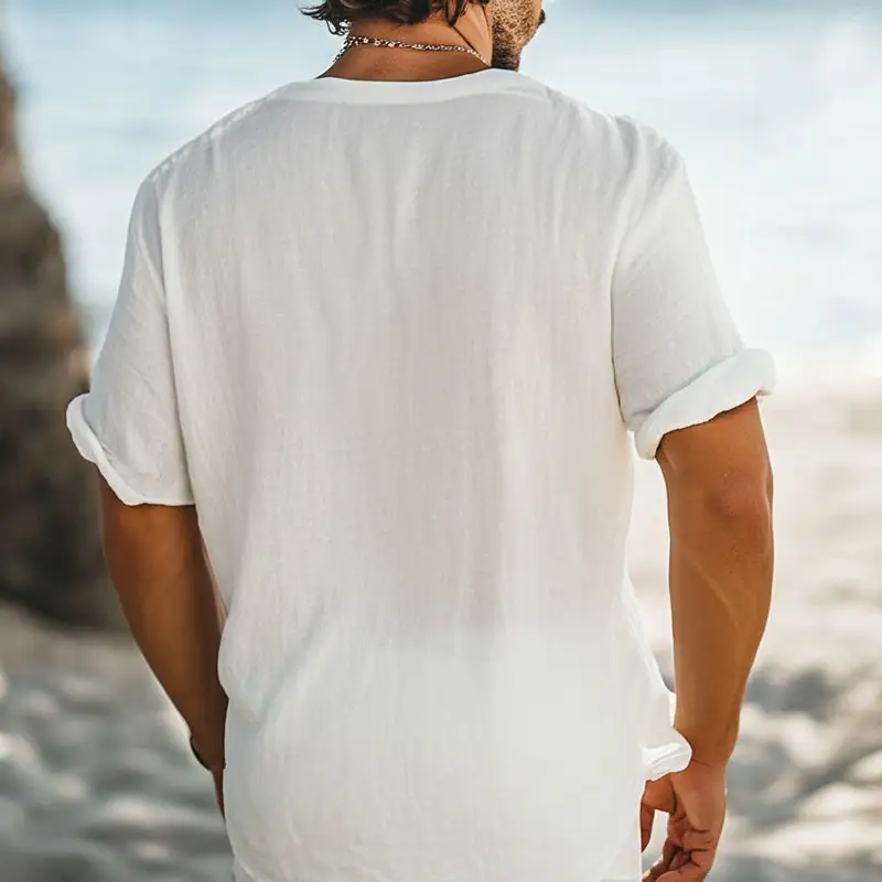 Cotton Woven Trim Tee