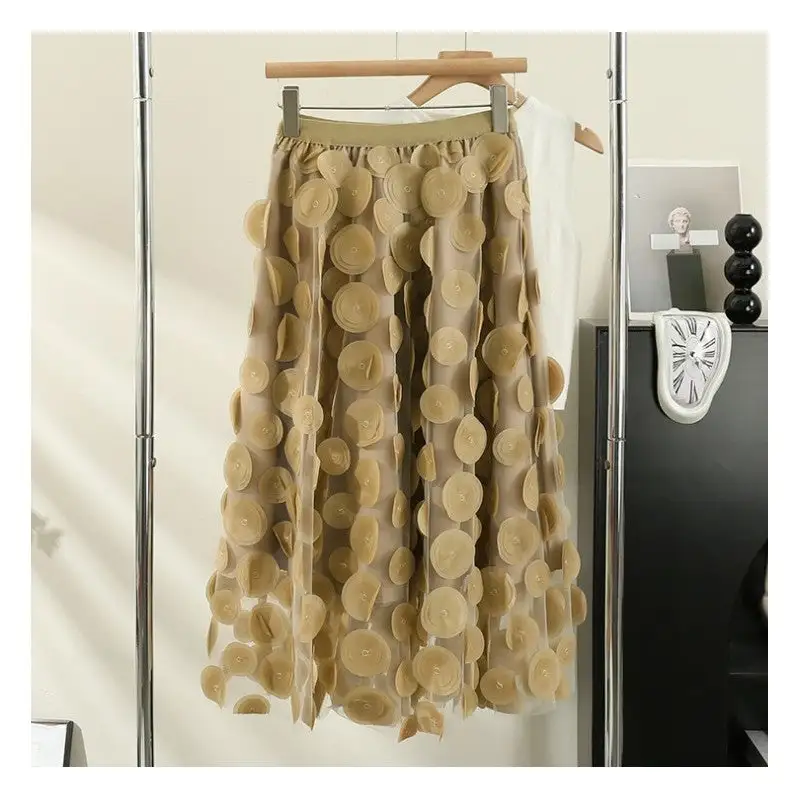 Classic Circle Mesh A-Line Skirt