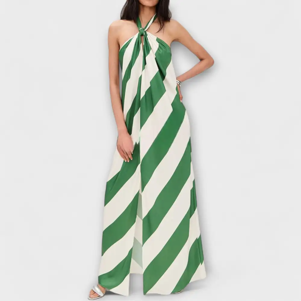 Striped Sleeveless Relaxed Maxi Dress