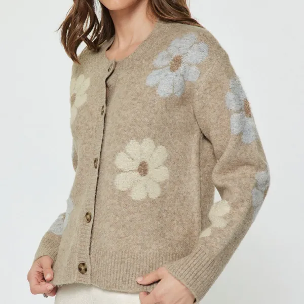 Daisy Motif Cardigan