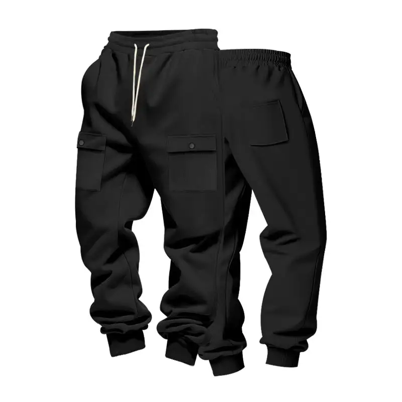 Men's Cargo Joggers Pockets Waistband Cargo Pants