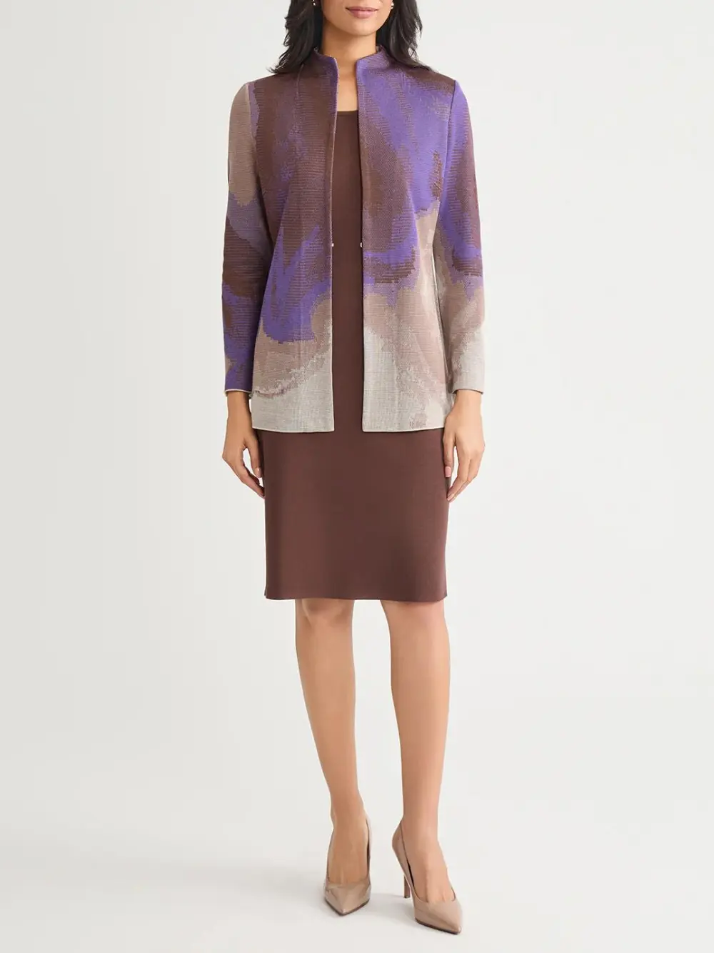 Medium To Long Jacquard Knitwear