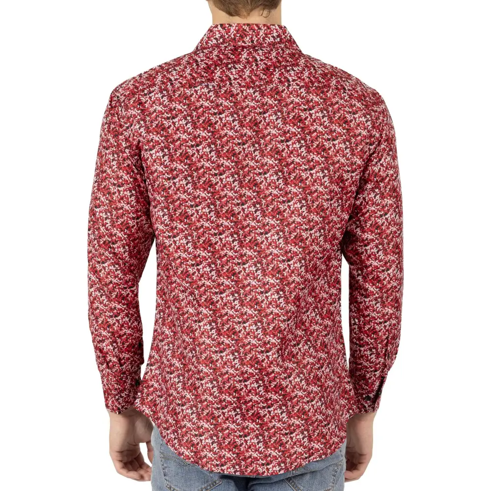 Textured Button Up Dress Shirt