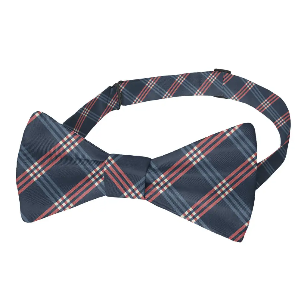 Intersector Plaid Motif Bow Tie