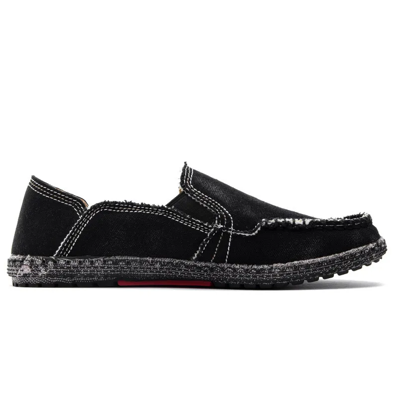 Men's Casual Denim Washed Tire Bottom Loafers Shoes