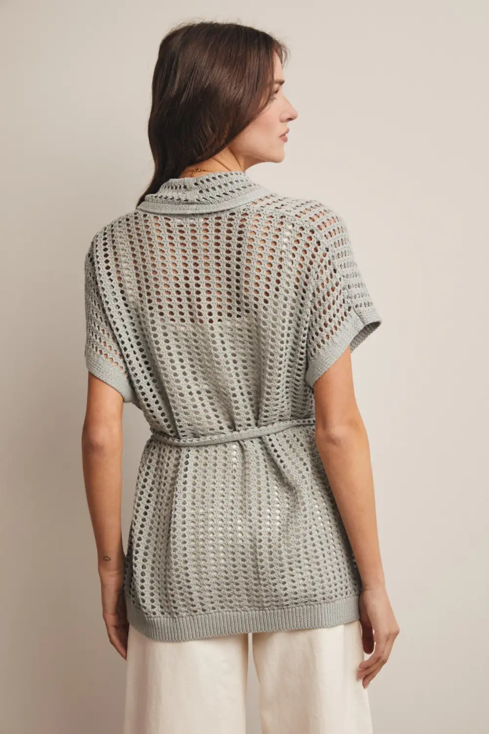 Modern Open Front Ribbed Cardigan