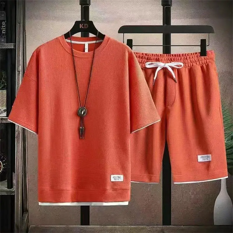 Men's Short-Sleeve T-Shirt & Drawstring Short Set Tank Top & Short 2-Piece Set