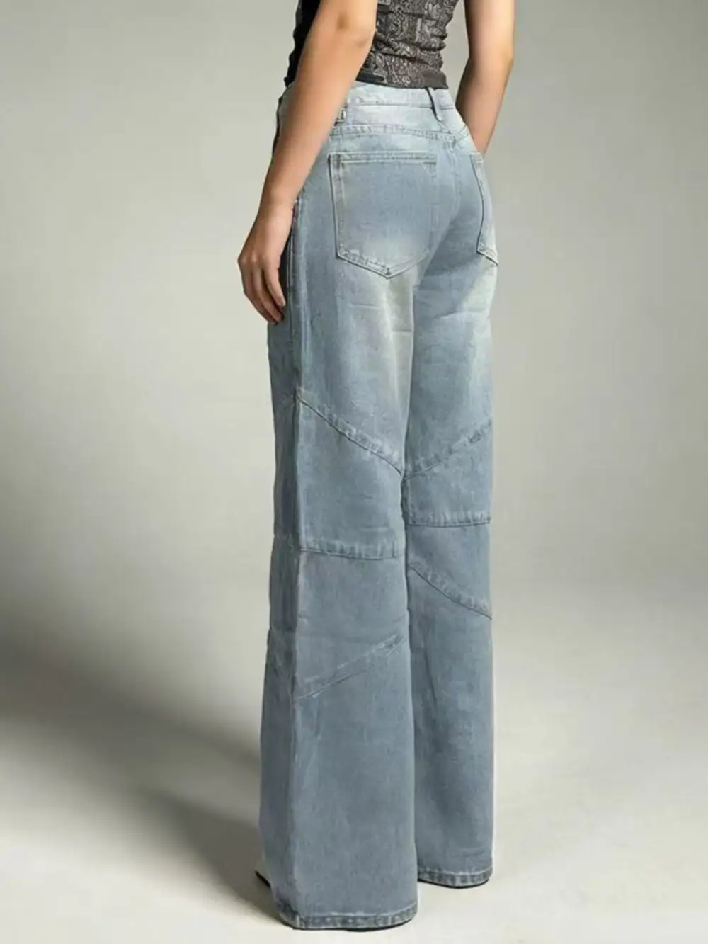 Classic Vintage Wash Wide Leg Jeans