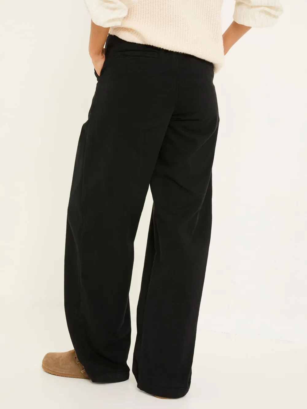 Saffron Black Wide Leg Trousers