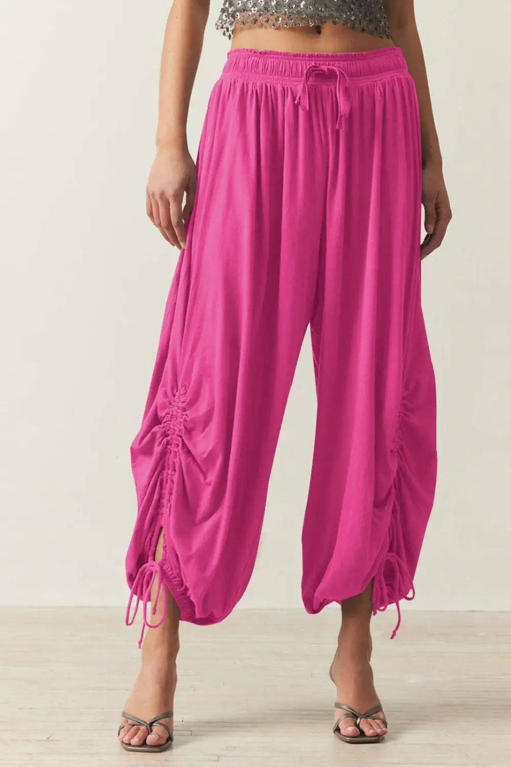 Everyday Drawstring Ruched Pants