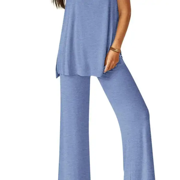 Round Neck Tank and Pants Set