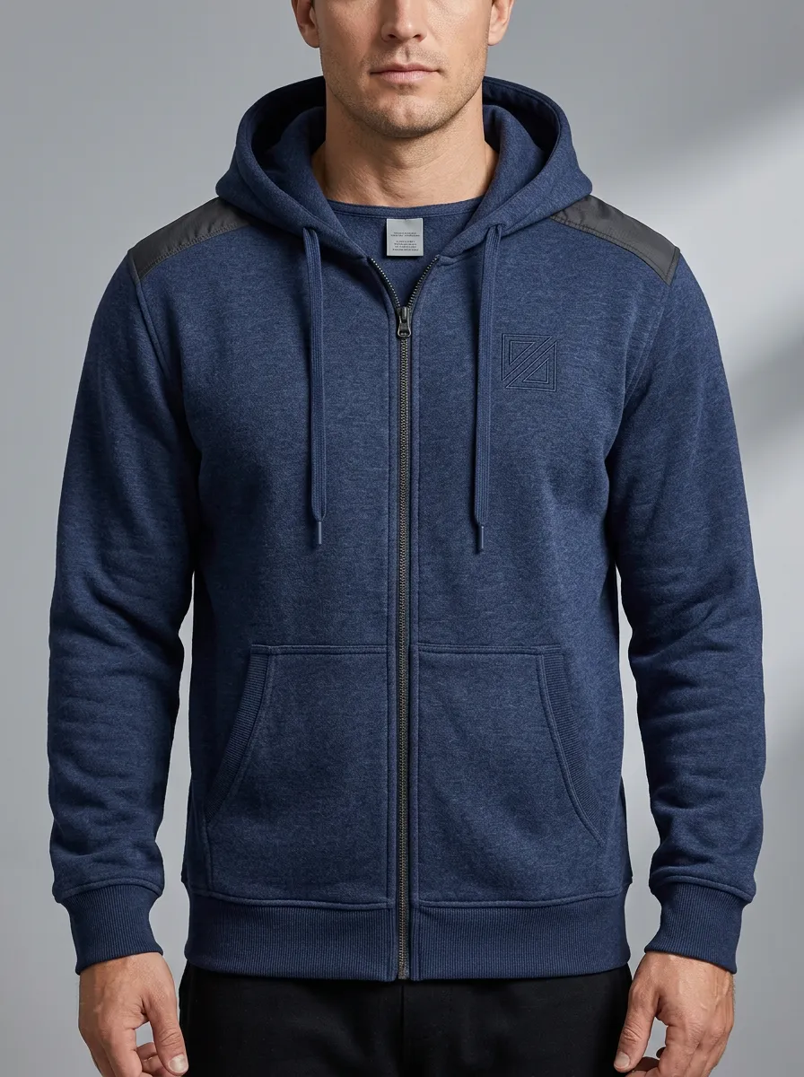 Men's Classic Embroidered Zip-Up Sports Jacket