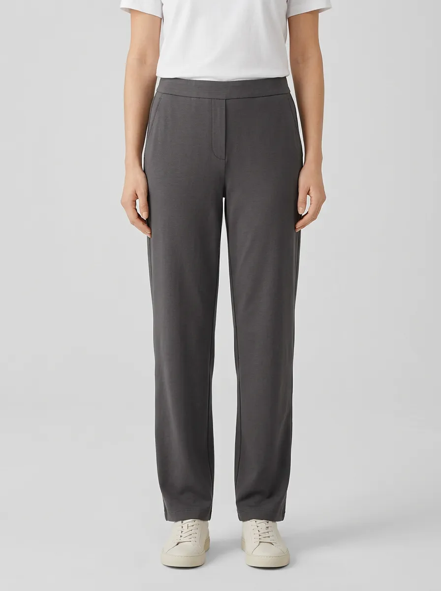 Women's Clean-Finish Mid-Rise Straight-Leg Trousers