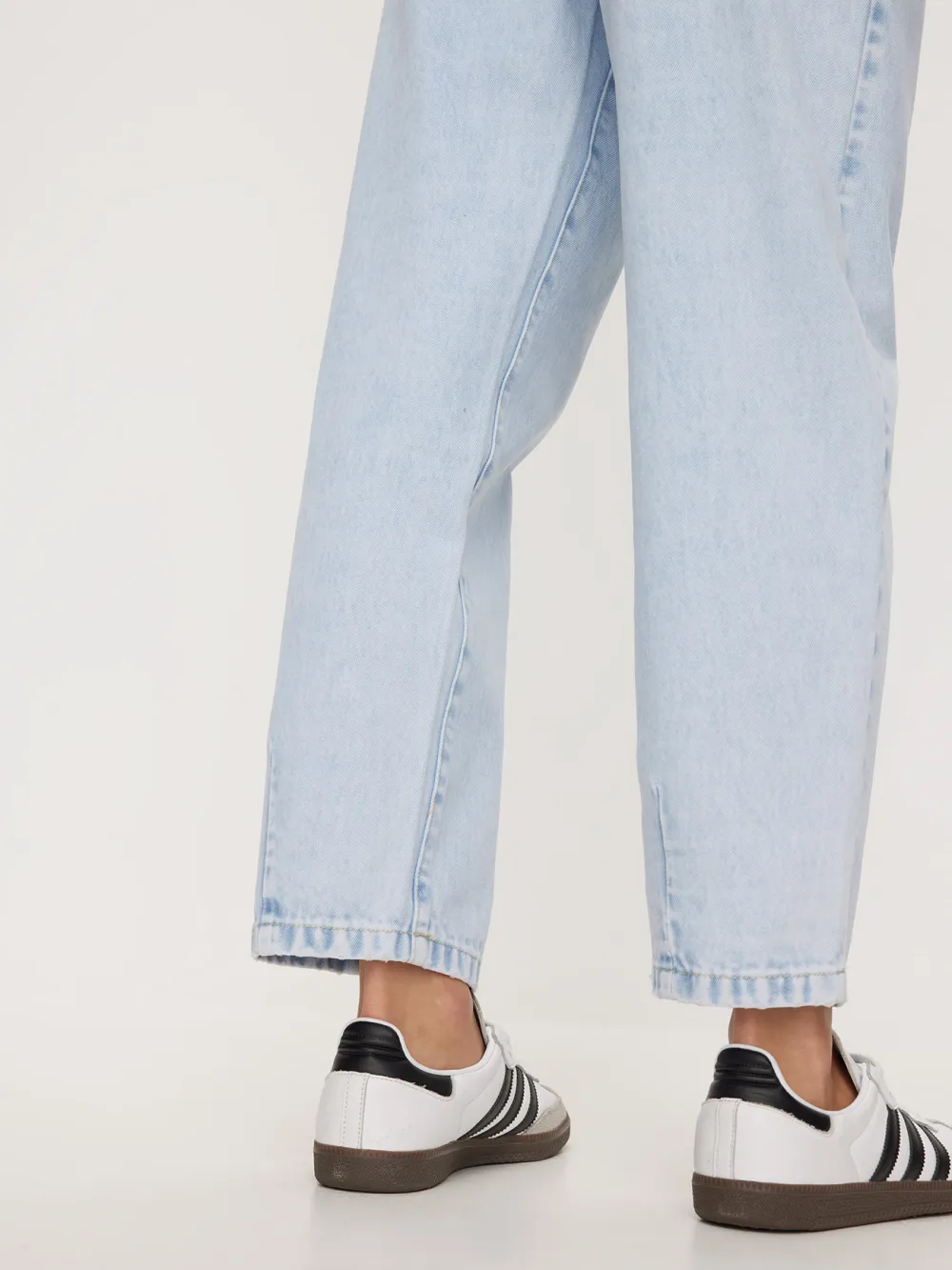 Dark-Colored Drawstring Jeans