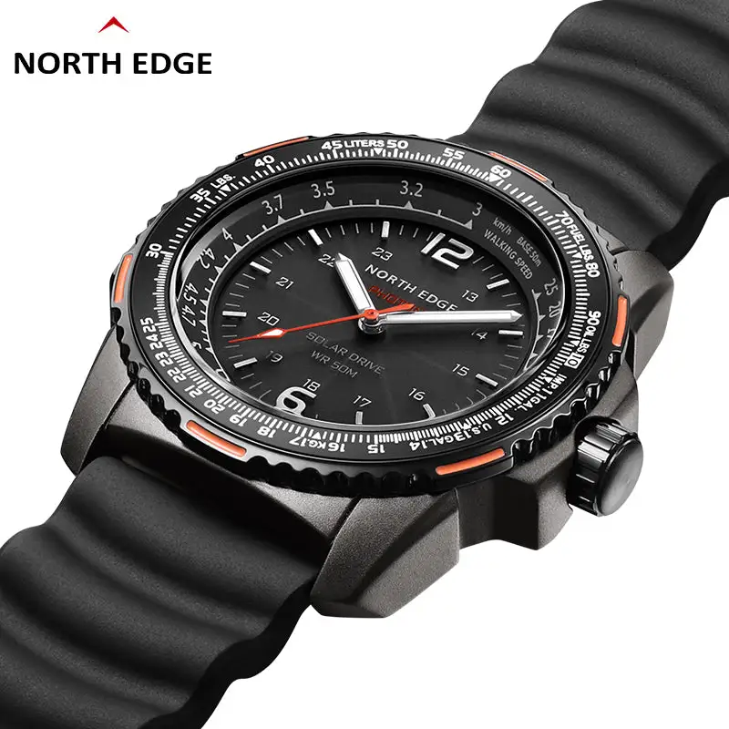 North Edge Solar drive watch outdoor quartz watch pilot watch Photon