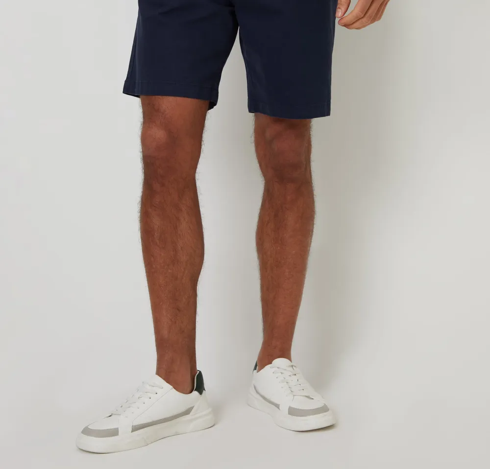 Men's Navy Regular-Fit Stretch Chino Shorts