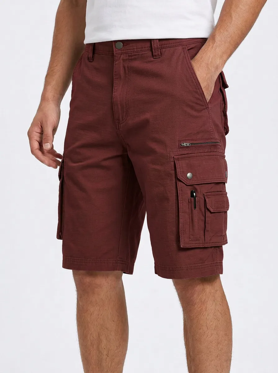 Men's Snap Cargo Pockets Pen Slot Cargo Shorts
